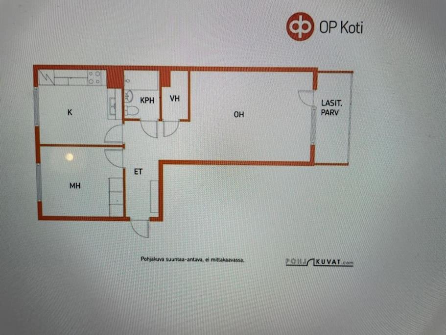 Studiohuoneisto Vallikadun Helmi, 56 M2, Ac,wifi,parveke